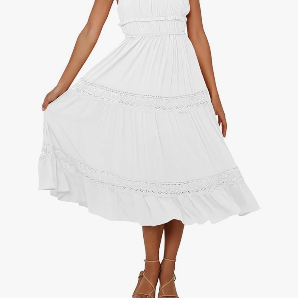 Boho White Maxi Dress